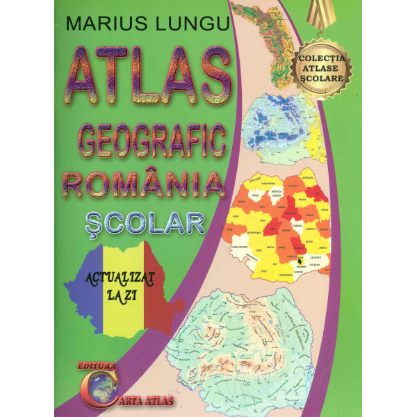 Atlas geografic Romania, scolar