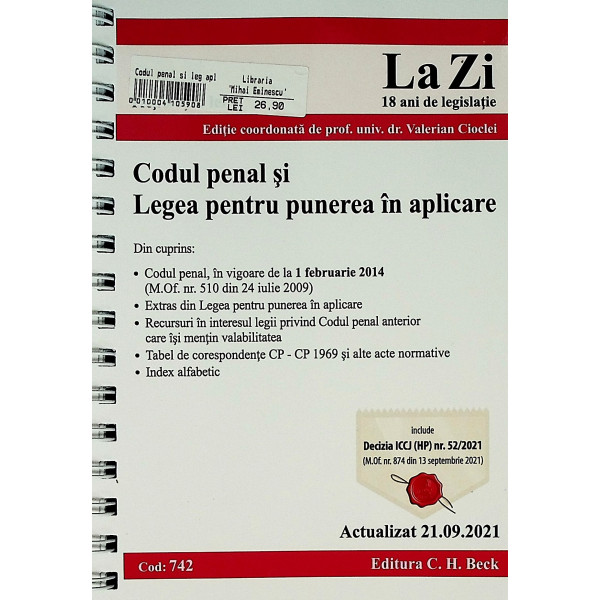 Codul penal si Legea