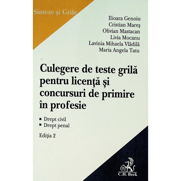 Culegere de texte grila pentru licenta si concursuri de primire in profesie