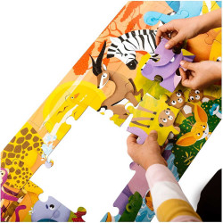 Joc educativ - Puzzle Lung Safari - 40 piese