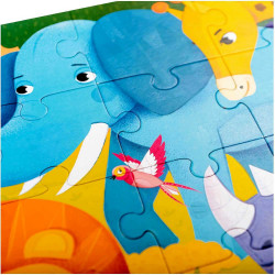 Joc educativ - Puzzle Lung Safari - 40 piese