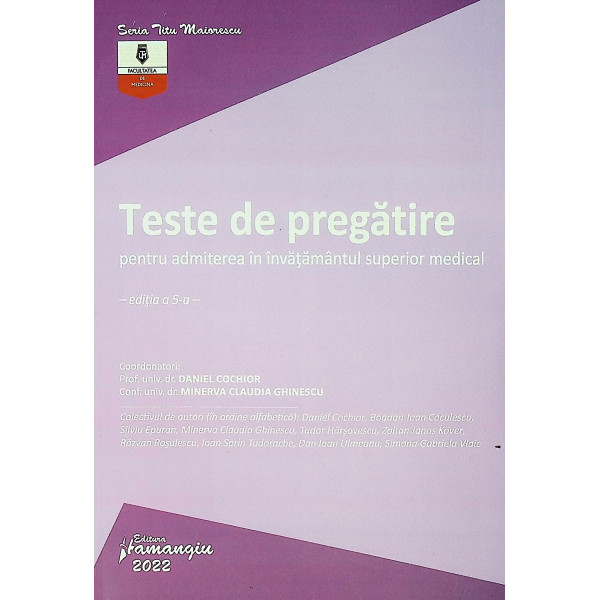 Teste de pregatire pentru admiterea in invatamantul superior medical