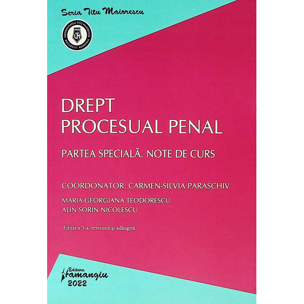 Drept procesual penal. Partea speciala. Note de curs