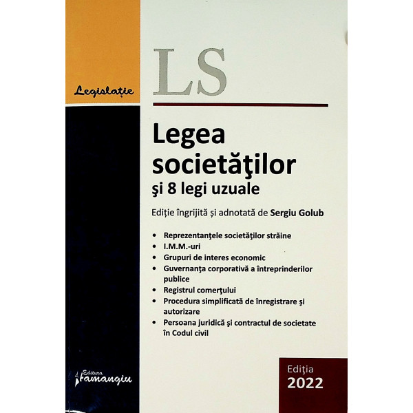Legea societatilor si 8 legi uzuale