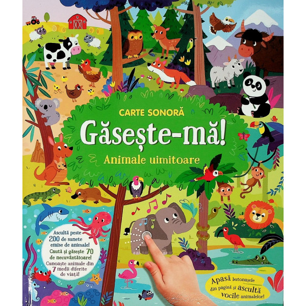 Gaseste-ma! Animale uimitoare - Carte sonora
