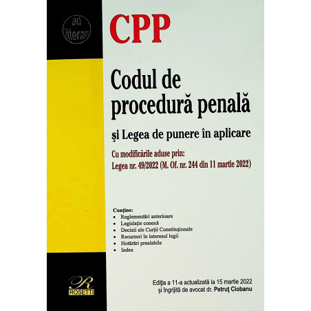 Codul de procedura penala...