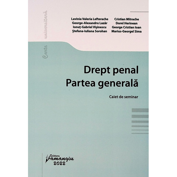 Drept penal. Partea generala. Caiet de seminar