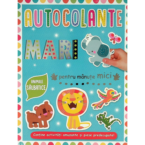 Autocolante mari pentru manute mici - Animale salbatice