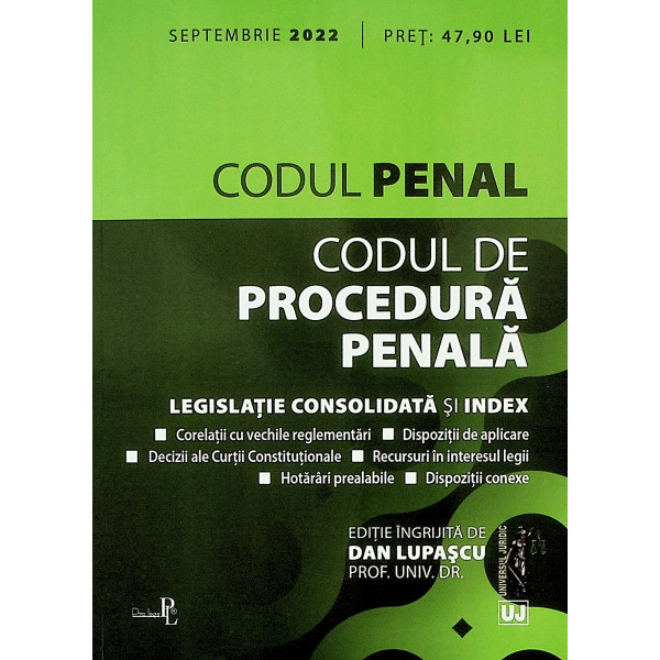 Codul penal. Codul de procedura penala