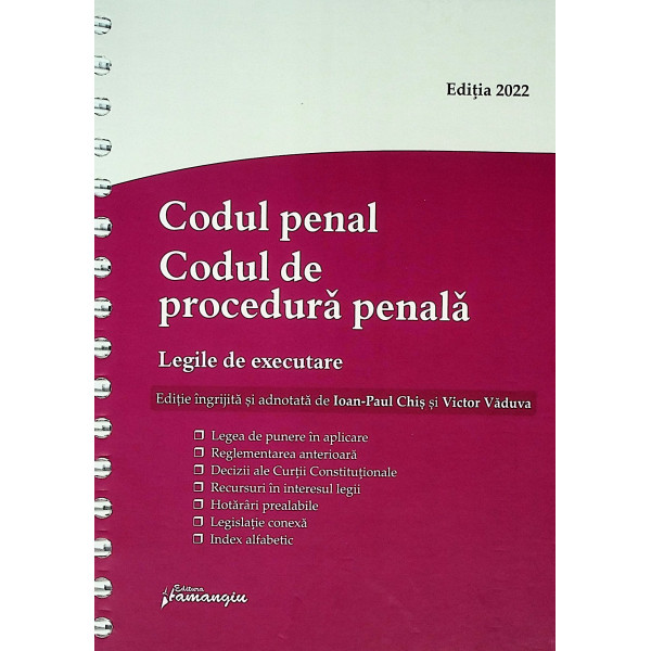 Codul penal. Codul de procedura penala