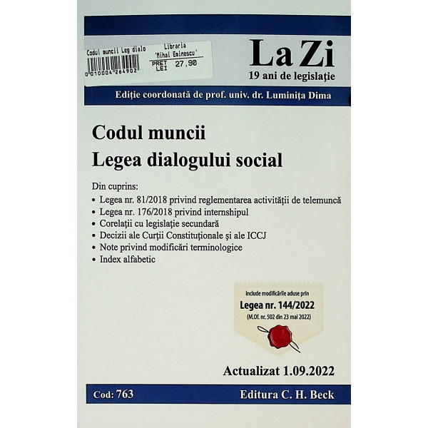 Codul muncii. Legea dialogului social
