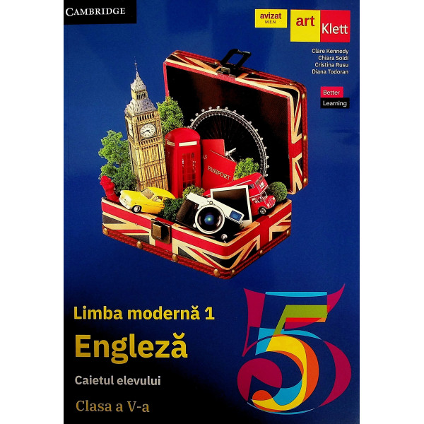 Engleza, clasa a V-a. Limba moderna 1. Caietul elevului cu CD