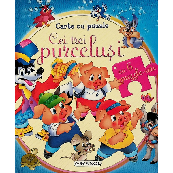 Cei trei purcelusi. Carte cu puzzle