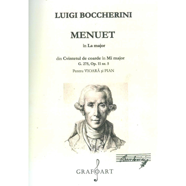 Menuet in La major din Cvintetul de coarde in Mi major G. 275, op.11 nr. 5