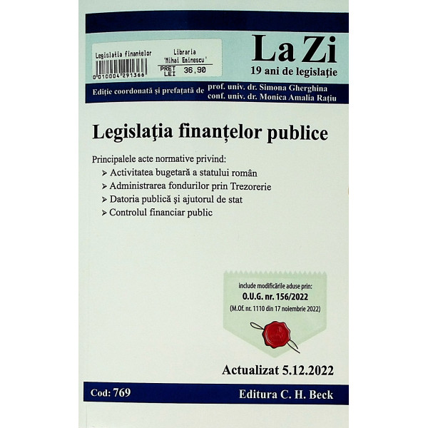 Legislatia finantelor publice
