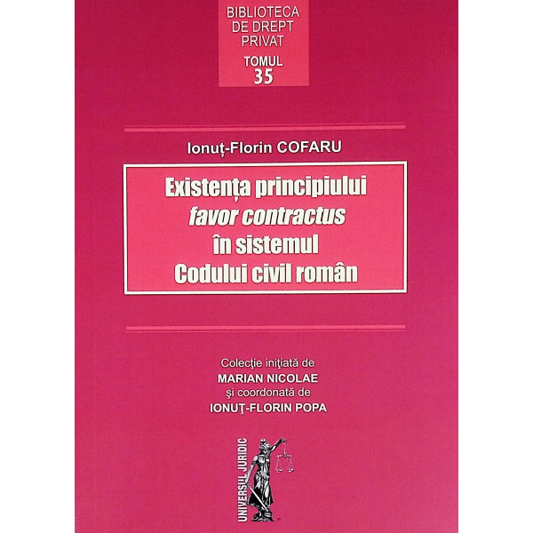 Existenta principiului favor contractus in sistemul Codului civil roman