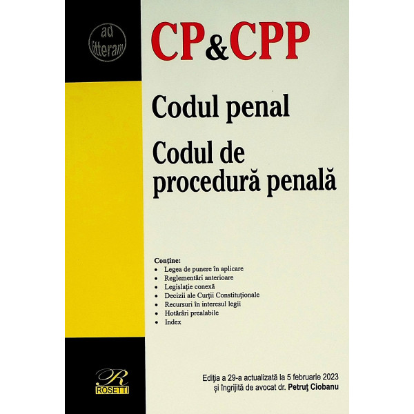 Codul penal. Codul de procedura penala