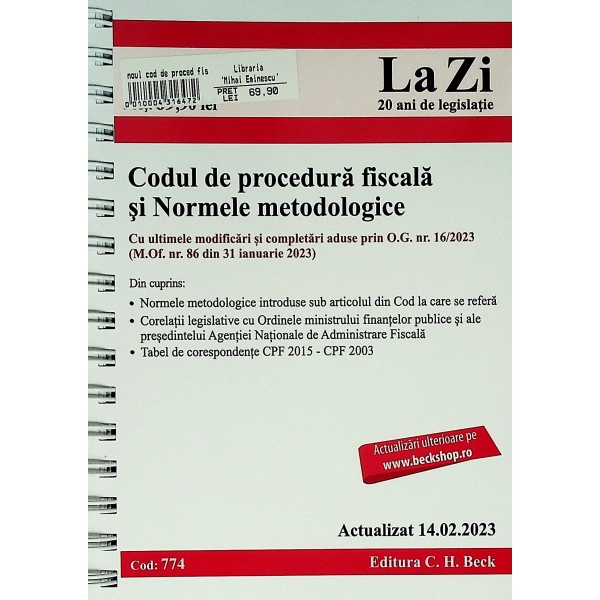 Codul de procedura fiscala si Normele metodologice