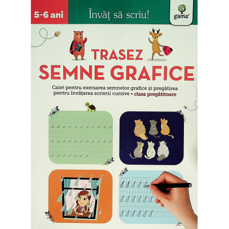 Trasez semne grafice, 5-6 ani
