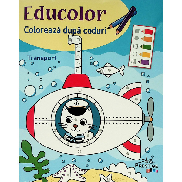 Educolor - Transport. coloreaza dupa coduri
