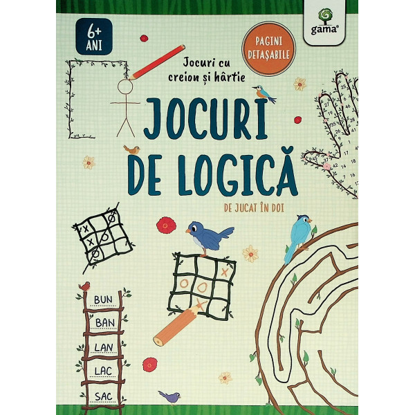 Jocuri de logica de jucat in doi. Jocuri cu creion si hartie, 6+ ani