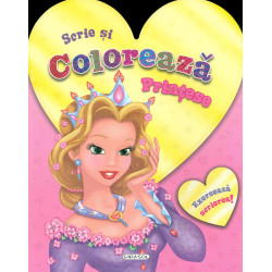 Scrie si coloreaza printese