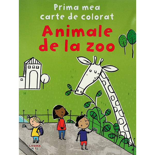 Animale de la zoo. prima mea carte de colorat