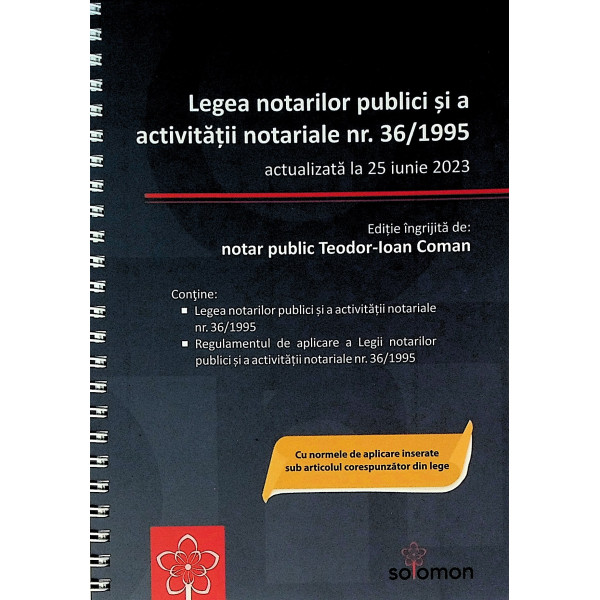 Legea notarilor publici si a activitatii notariale nr. 36/1995