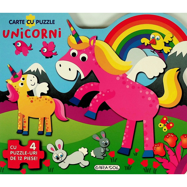 Unicorni. Carte cu puzzle