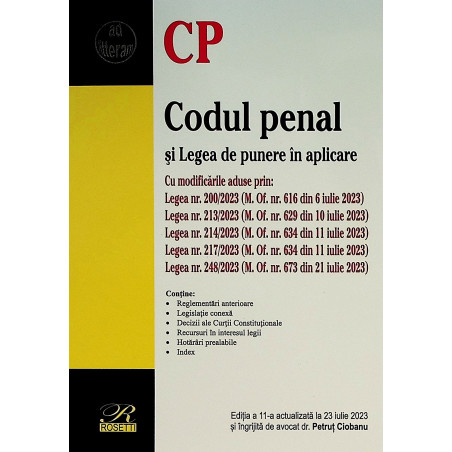 Codul penal si Legea de...