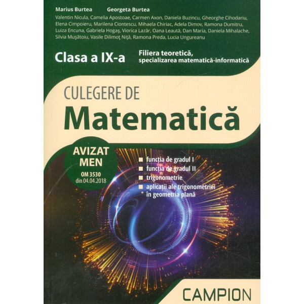 Culegere de matematica, clasa a IX-a