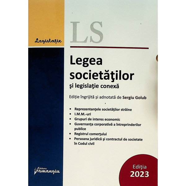 Legea societatilor si legislatie conexa