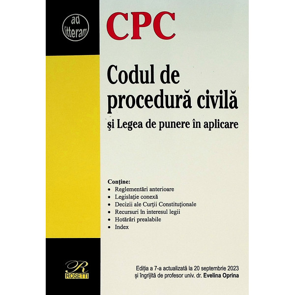 Codul de procedura civila si Legea de punere in aplicare