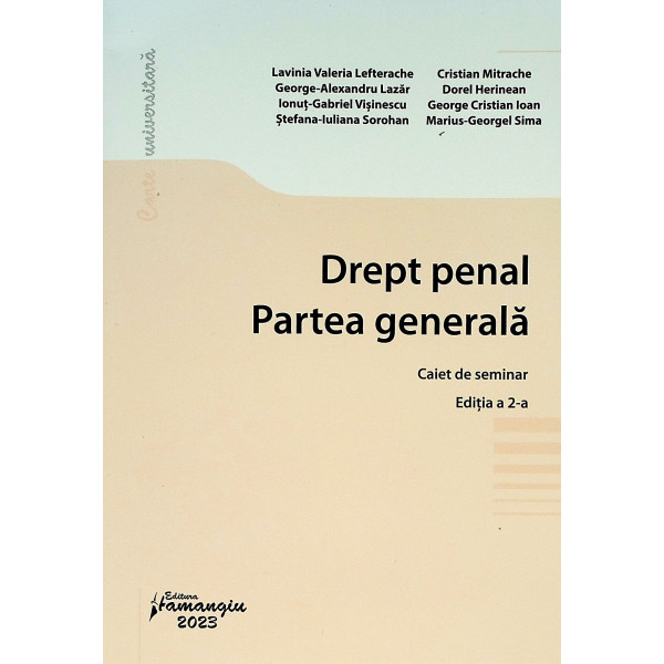 Drept penal. Partea generala. caiet de seminar