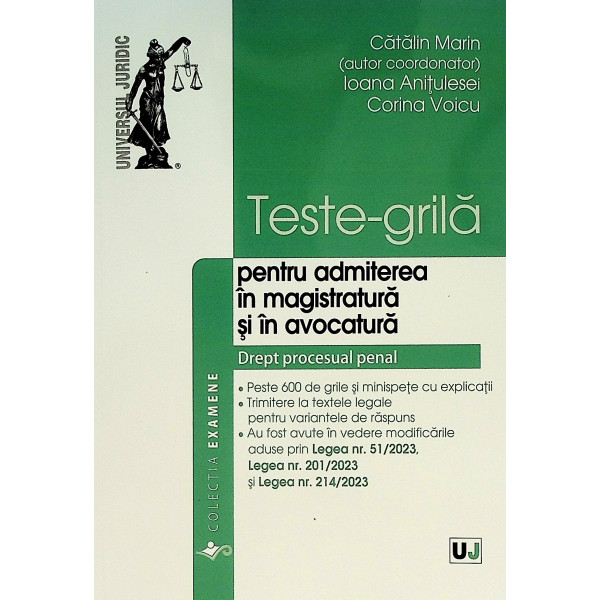Drept procesual penal - Teste-grila pentru admiterea in magistratura si in avocatura