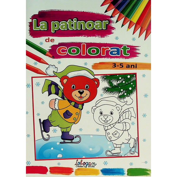 La patinoar. Carte de colorat