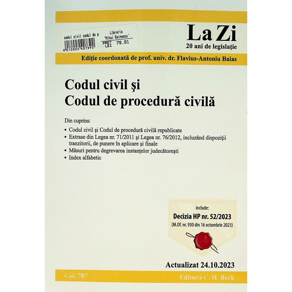 Codul civil si Codul de procedura civila