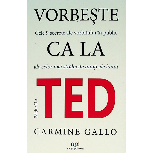 Vorbeste ca la Ted. Cele 9 secrete ale vorbitului in public ale celor mai stralucite minti ale lumii