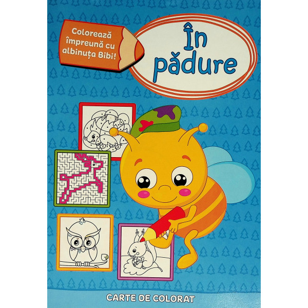 Coloreaza cu albinuta Bibi In padure