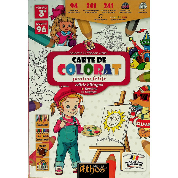 Carte de colorat pentru fetite 3+