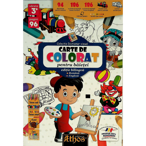 Carte de colorat pentru baietei 3+