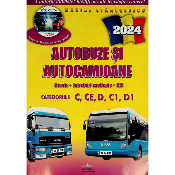 Autobuze si autocamioane (teorie+intrebari explicate+CD). Categoriile C, CE, D, C1, D1