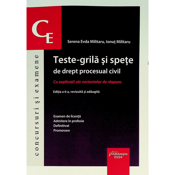 Teste-grila si spete de drept procesual civil. Cu explicatii ale variantelor de raspuns