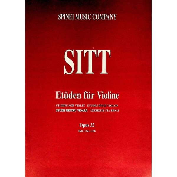 Sitt - Etuden fur Violine, Opus 32, Heft 1 (No. 1-20)