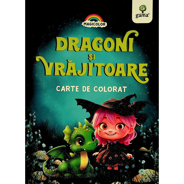 Dragoni si vrajitoare. Carte de colorat