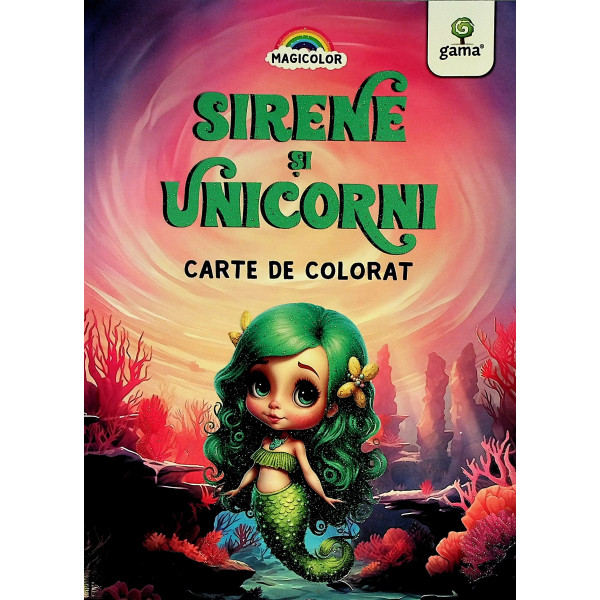 Sirene si unicorni. Carte de colorat