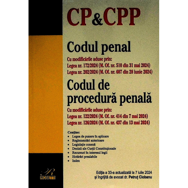 Codul penal. Codul de procedura penala
