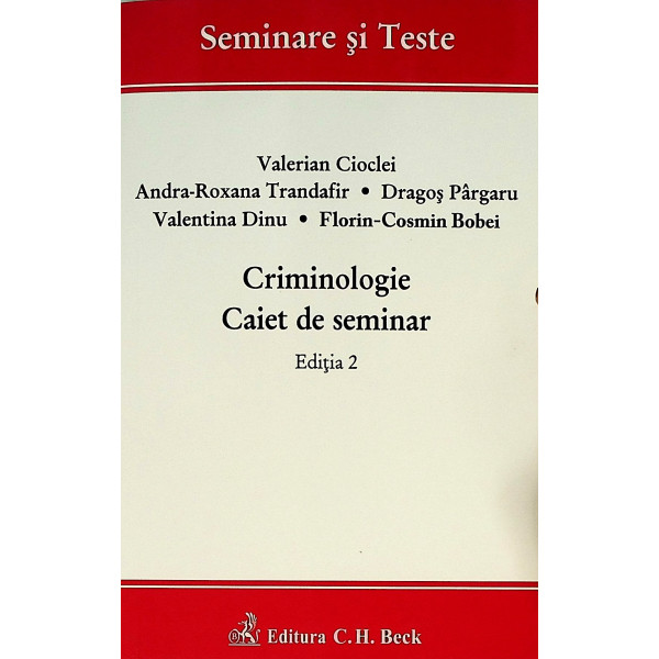 Criminologie. Caiet de seminar