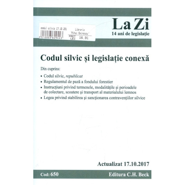 Codul silvic si legislatie conexa