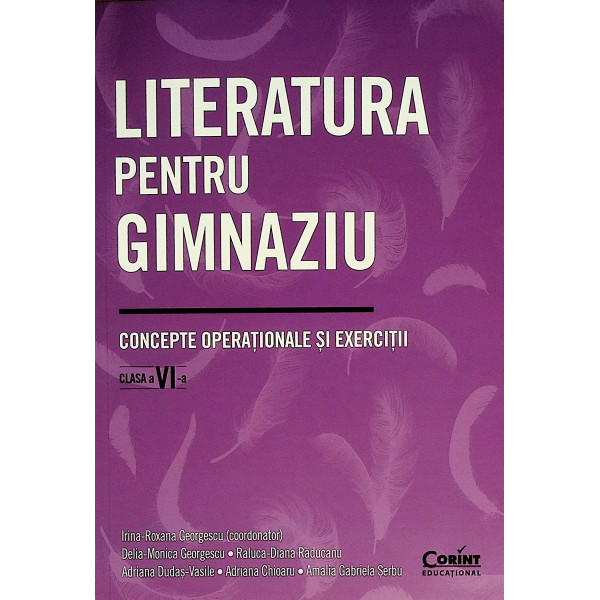 Literatura pentru gimnaziu, clasa a Vi-a - Concepte operationale si exercitii